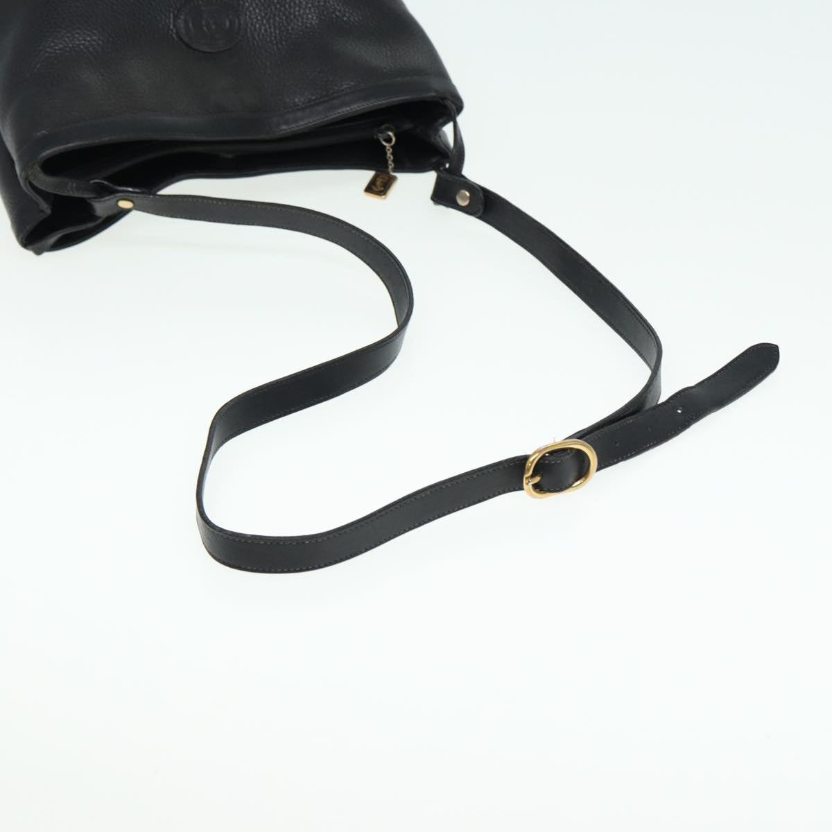 GUCCI Shoulder Bag Leather Black ep4979