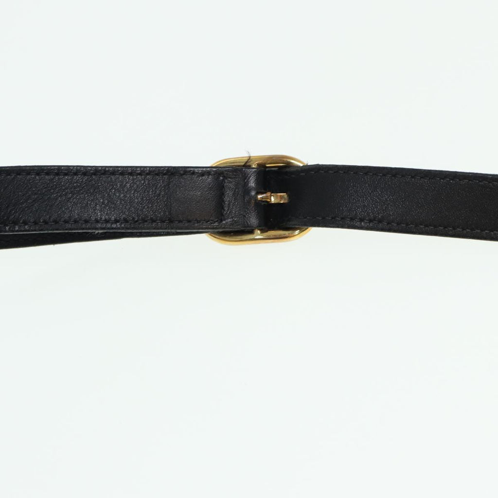 GUCCI Shoulder Bag Leather Black ep4979