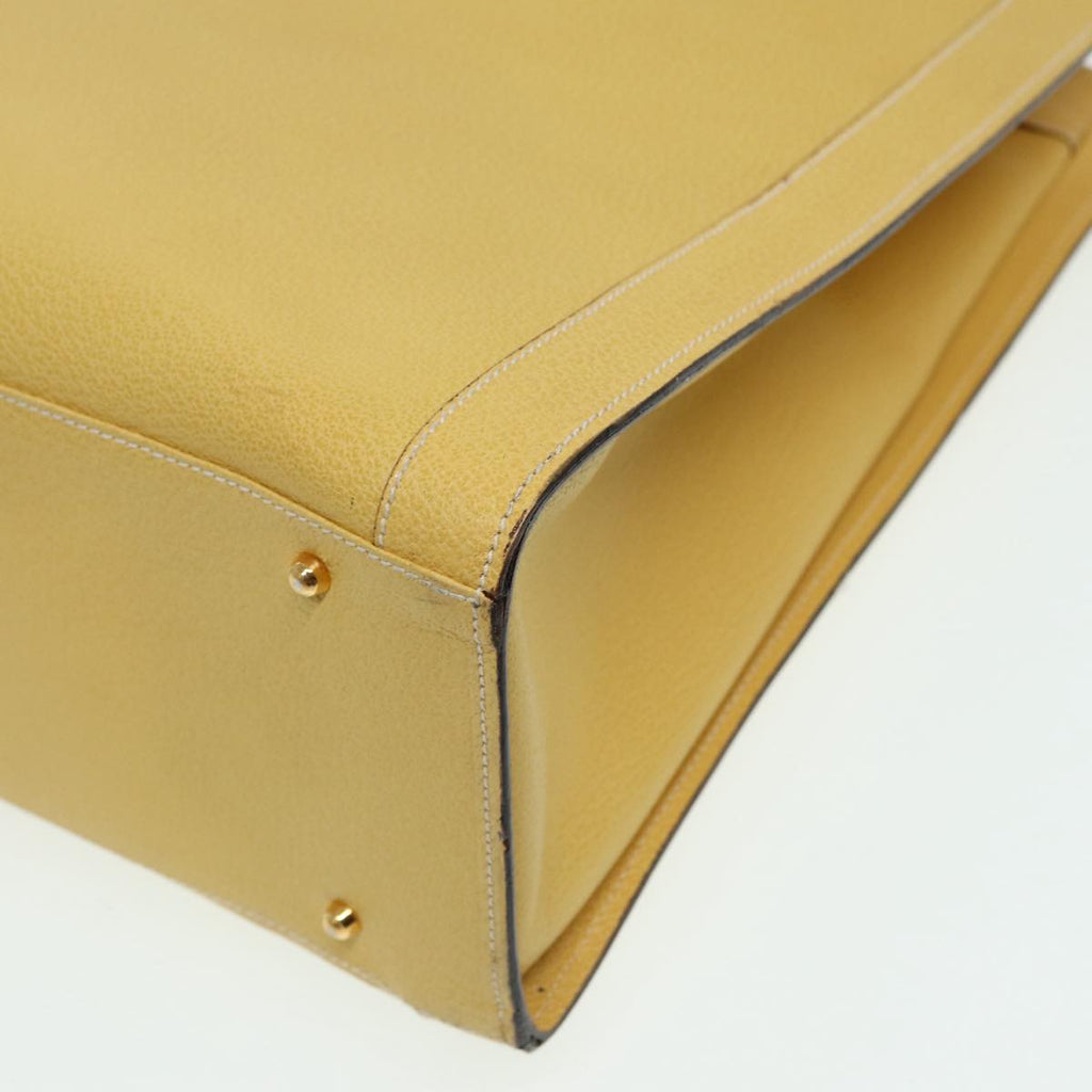 GUCCI Bamboo Hand Bag Leather Yellow 002 1186 0259 ep4981