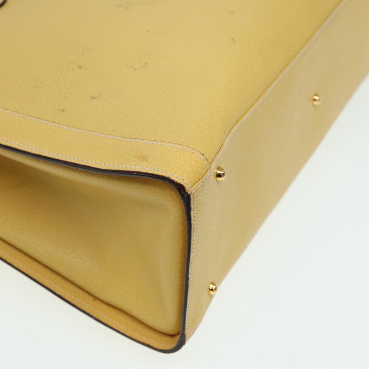 GUCCI Bamboo Hand Bag Leather Yellow 002 1186 0259 ep4981