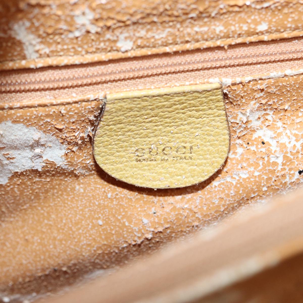 GUCCI Bamboo Hand Bag Leather Yellow 002 1186 0259 ep4981