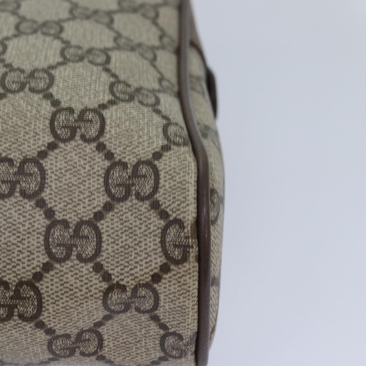 GUCCI GG Supreme Web Sherry Line Clutch Bag PVC Beige Red 89 01 012 ep4988
