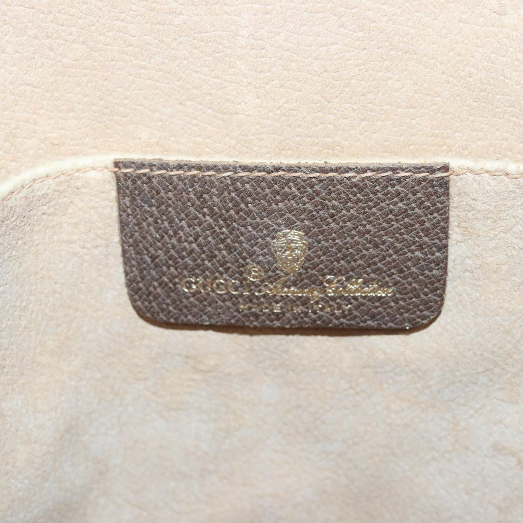 GUCCI GG Supreme Web Sherry Line Clutch Bag PVC Beige 89 01 031 ep4990