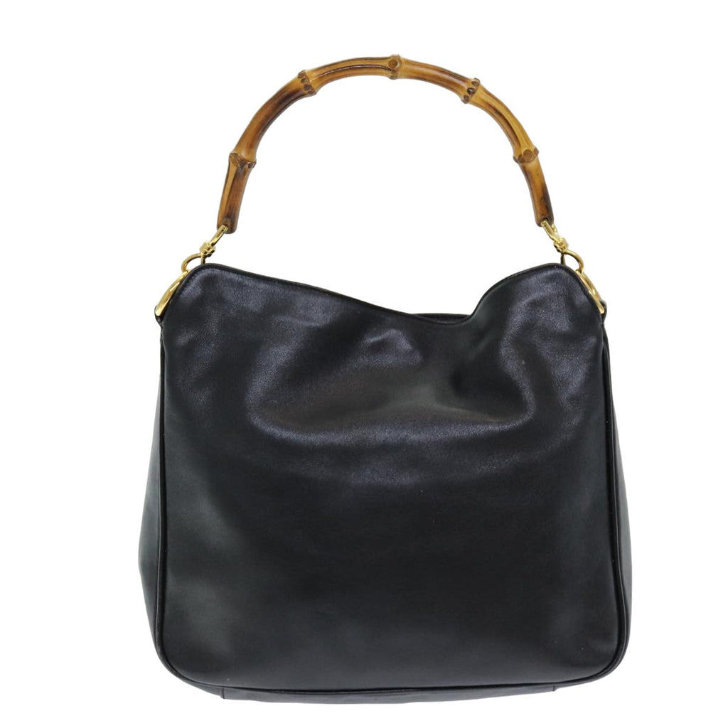 GUCCI Bamboo Hand Bag Nylon Black 001 0166 1638 ep4993