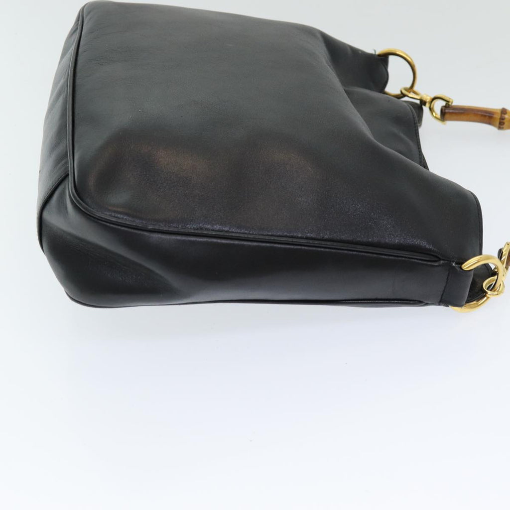 GUCCI Bamboo Hand Bag Nylon Black 001 0166 1638 ep4993