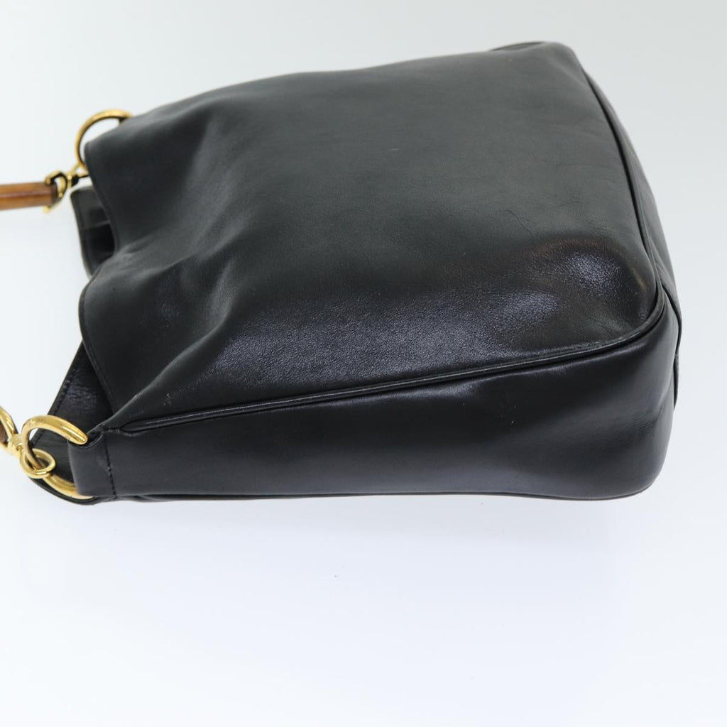 GUCCI Bamboo Hand Bag Nylon Black 001 0166 1638 ep4993