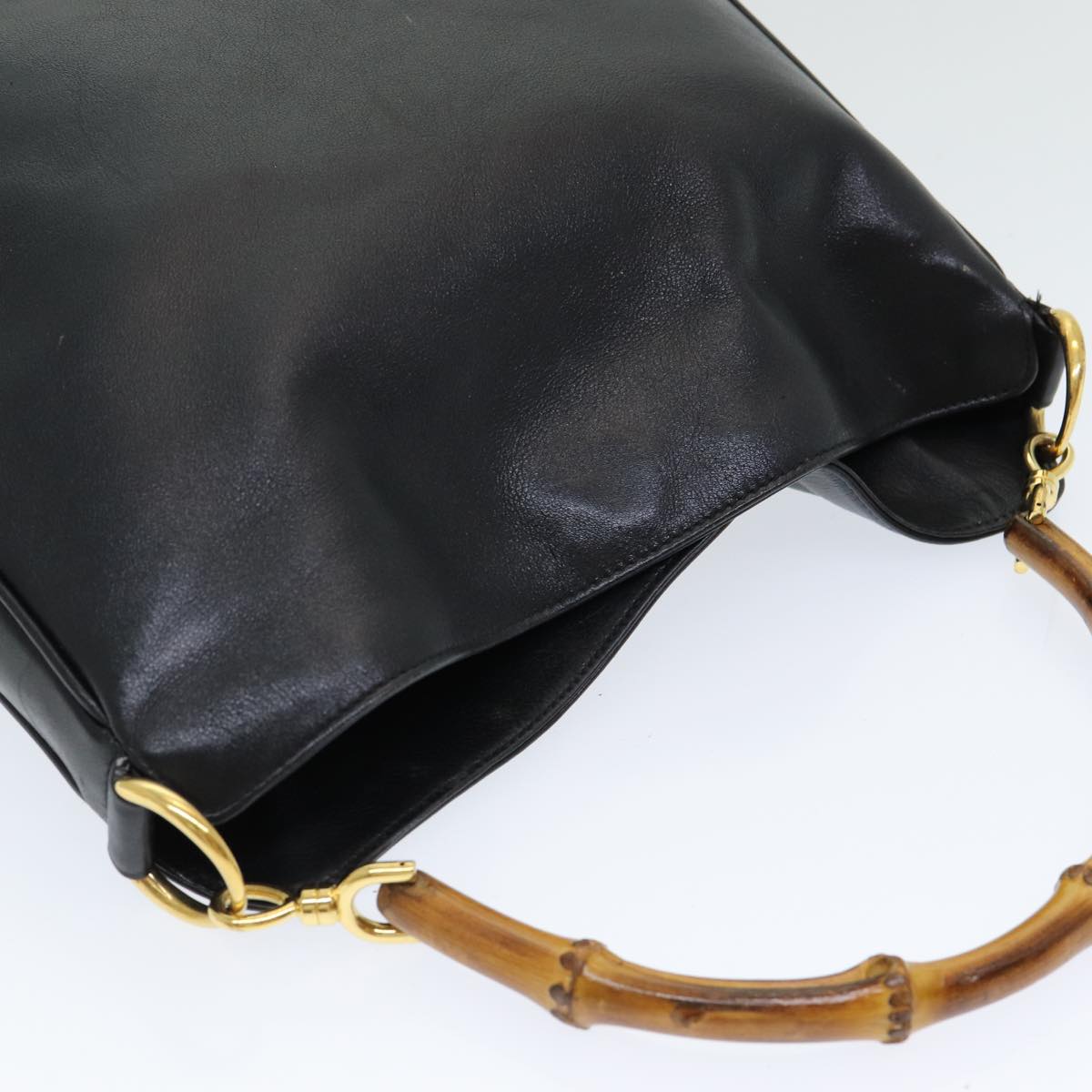 GUCCI Bamboo Hand Bag Nylon Black 001 0166 1638 ep4993
