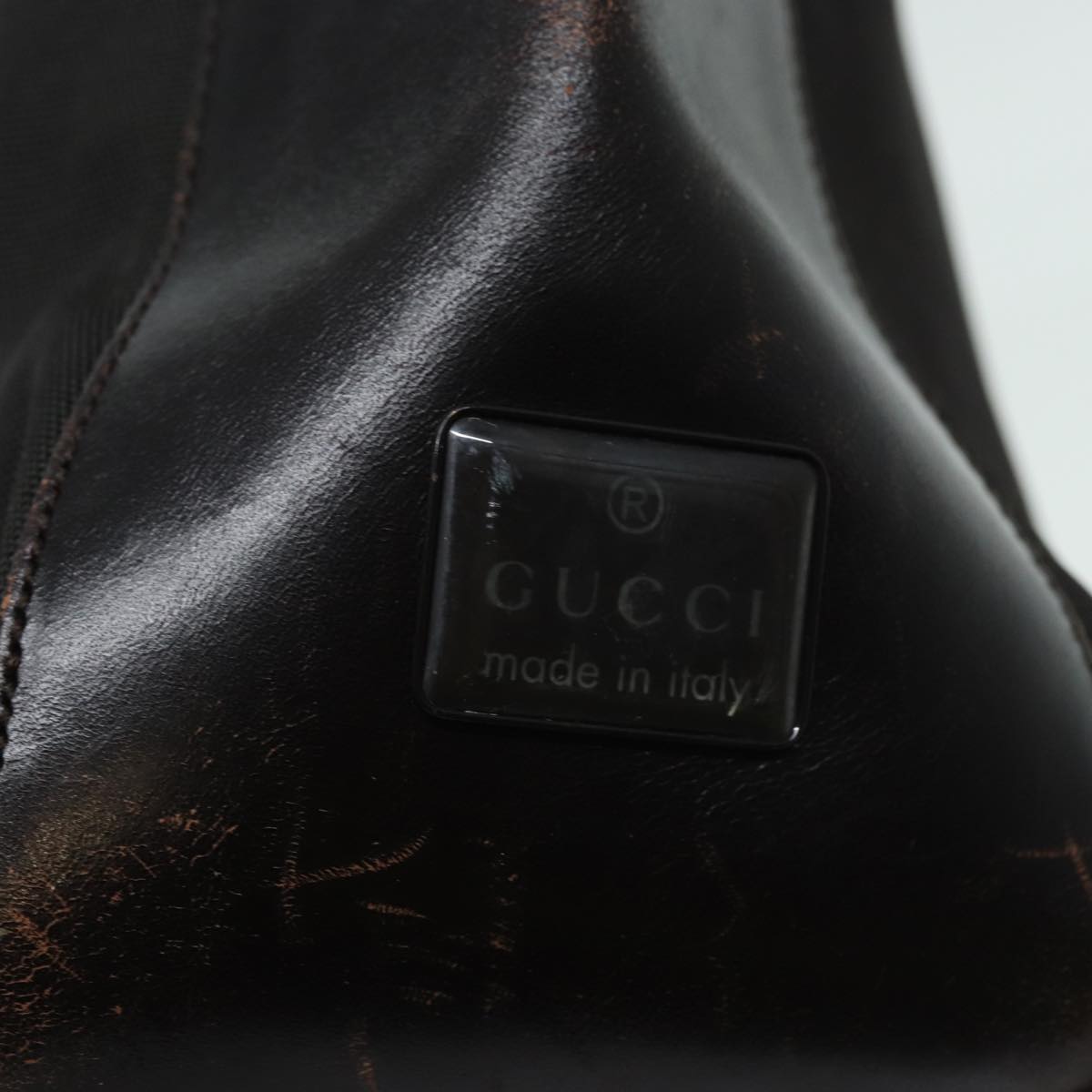 GUCCI Shoulder Bag Nylon Khaki ep4994