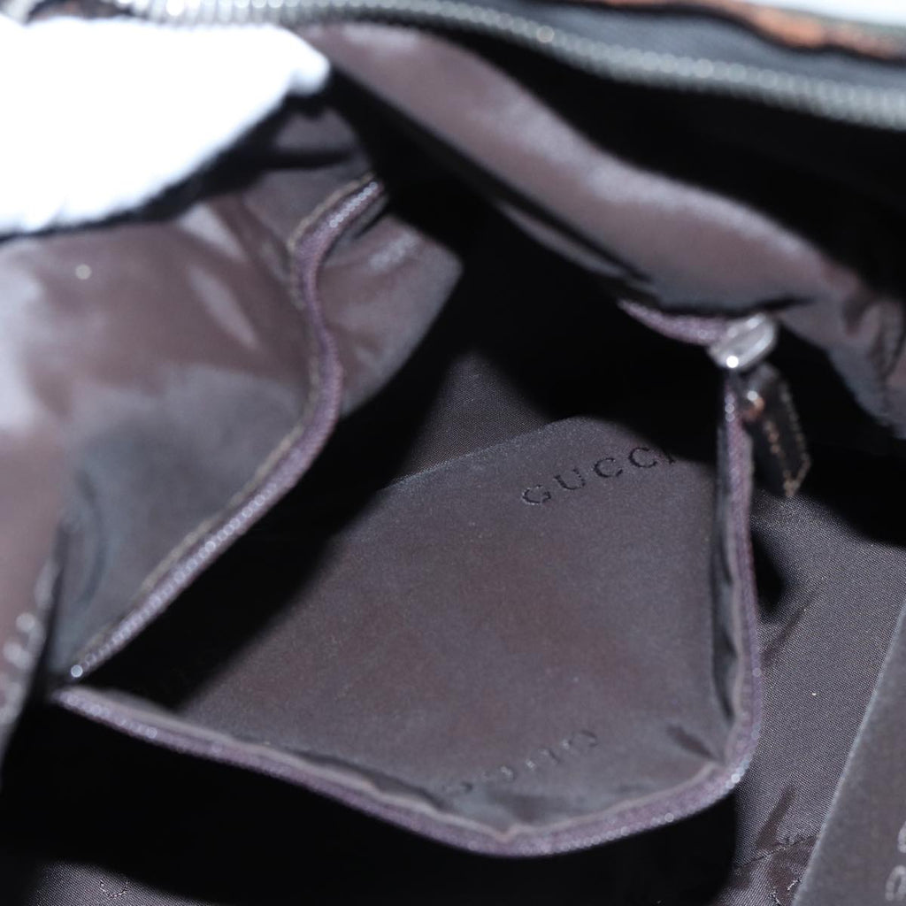 GUCCI Shoulder Bag Nylon Khaki ep4994