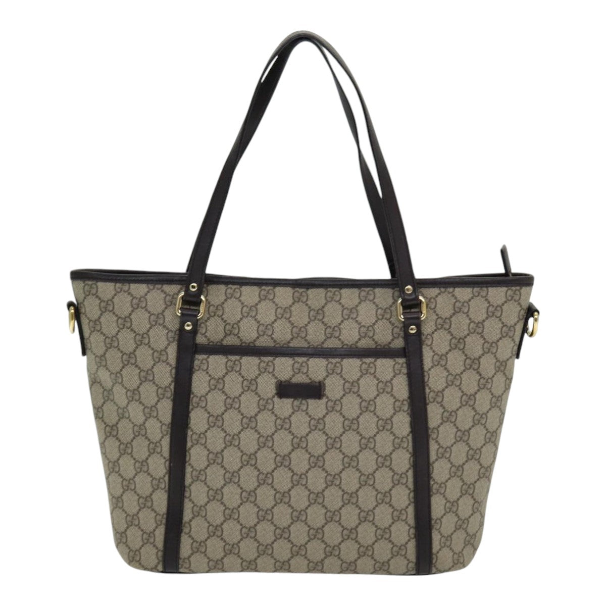 GUCCI GG Supreme Tote Bag PVC Outlet 2way Beige 388929 ep4999