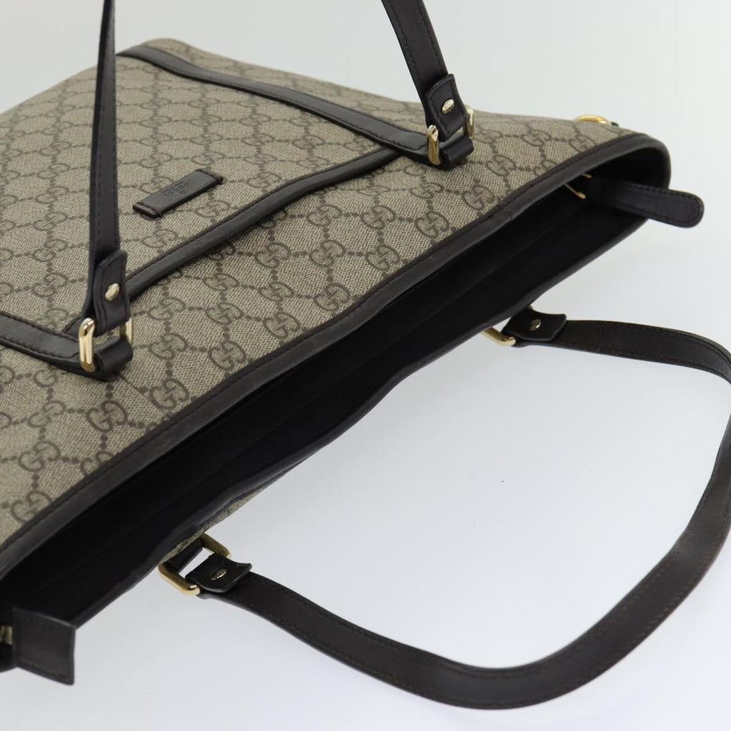 GUCCI GG Supreme Tote Bag PVC Outlet 2way Beige 388929 ep4999