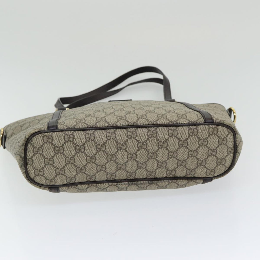 GUCCI GG Supreme Tote Bag PVC Outlet 2way Beige 388929 ep4999