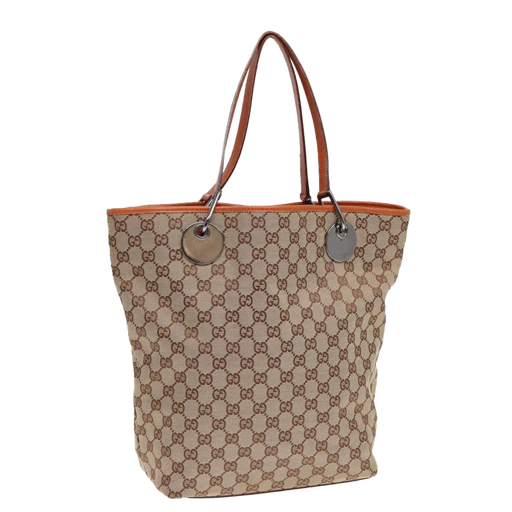 GUCCI GG Canvas Tote Bag Beige 120836 ep5002