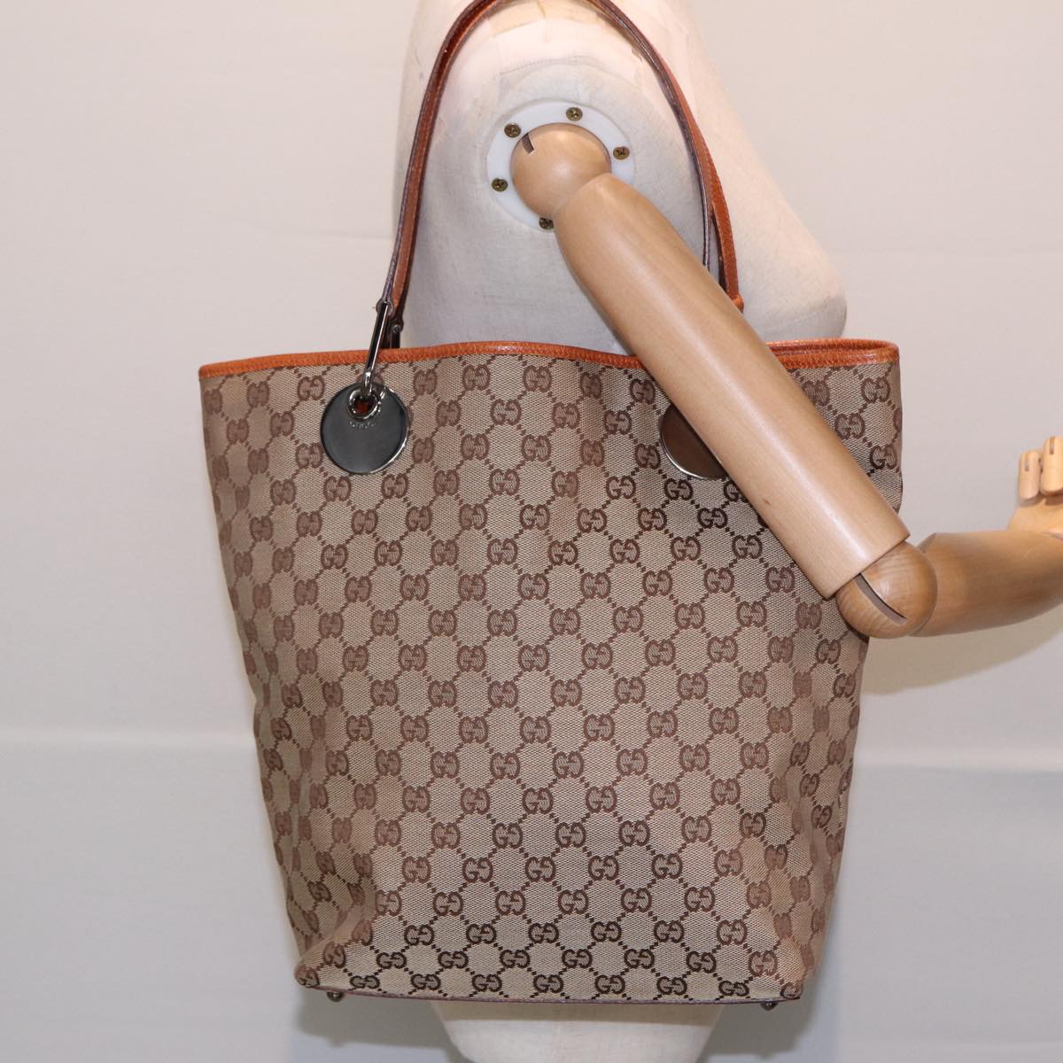 GUCCI GG Canvas Tote Bag Beige 120836 ep5002