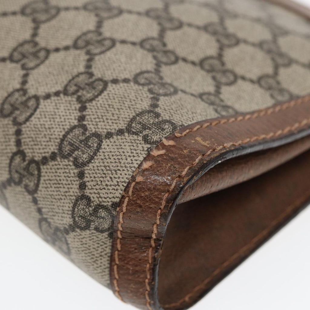 GUCCI GG Supreme Web Sherry Line Clutch Bag Beige Red Green 010 378 ep5011