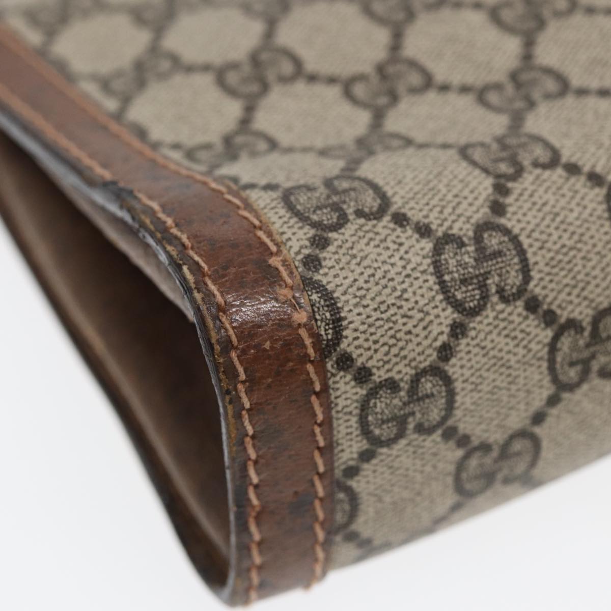 GUCCI GG Supreme Web Sherry Line Clutch Bag Beige Red Green 010 378 ep5011