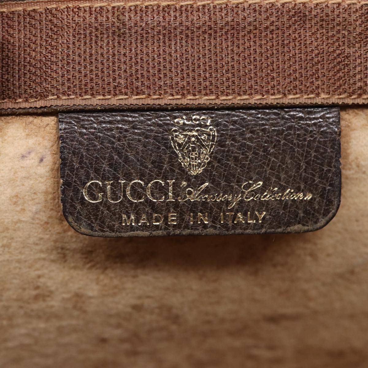 GUCCI GG Supreme Web Sherry Line Clutch Bag Beige Red Green 010 378 ep5011