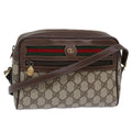 GUCCI GG Supreme Web Sherry Line Shoulder Bag PVC Beige 001 44 6655 ep5014