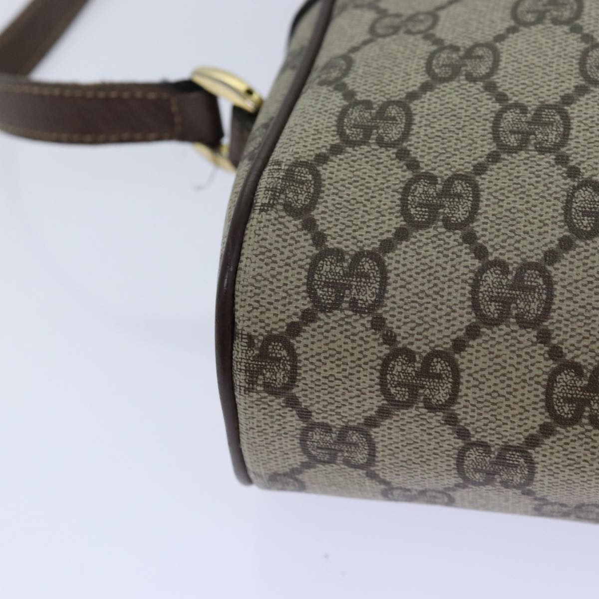 GUCCI GG Supreme Web Sherry Line Shoulder Bag PVC Beige 001 44 6655 ep5014