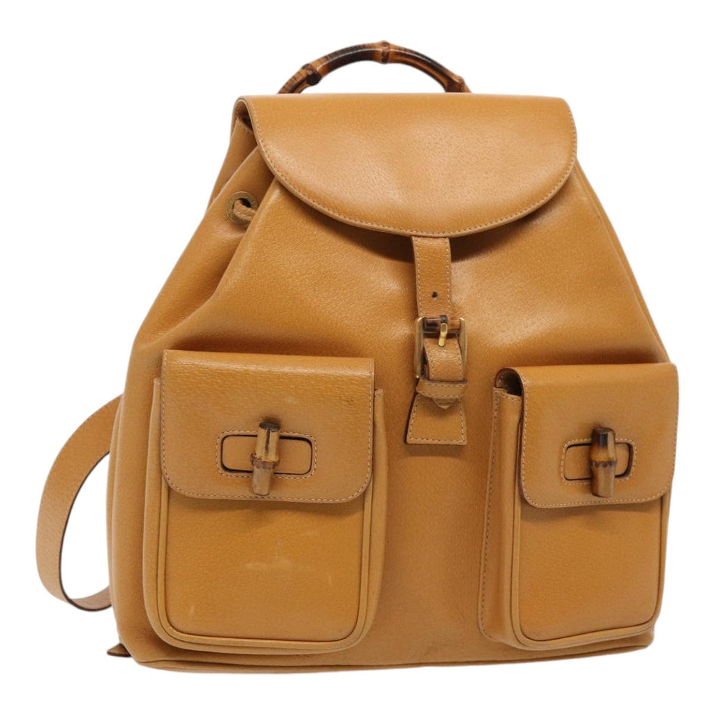 GUCCI Bamboo Backpack Leather Brown 003 2058 0016 ep5026