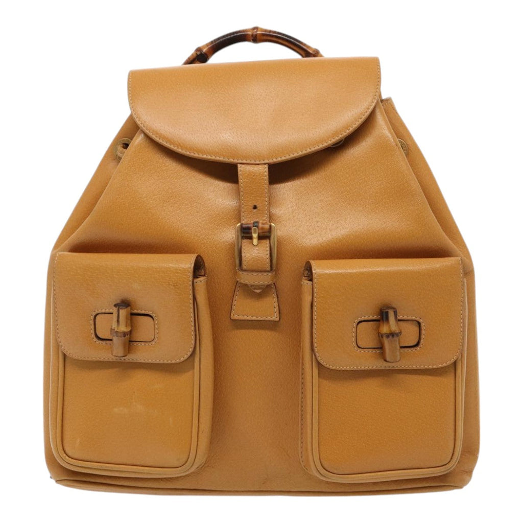 GUCCI Bamboo Backpack Leather Brown 003 2058 0016 ep5026