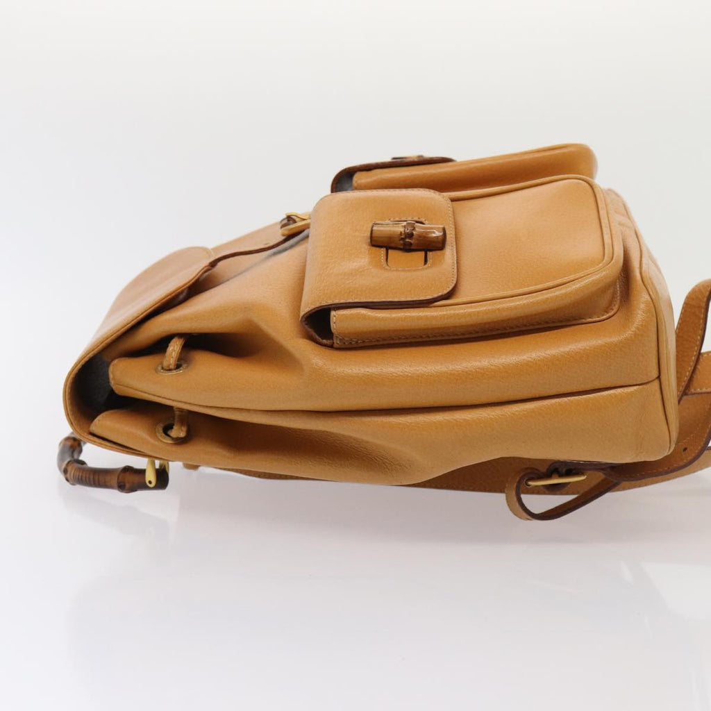 GUCCI Bamboo Backpack Leather Brown 003 2058 0016 ep5026
