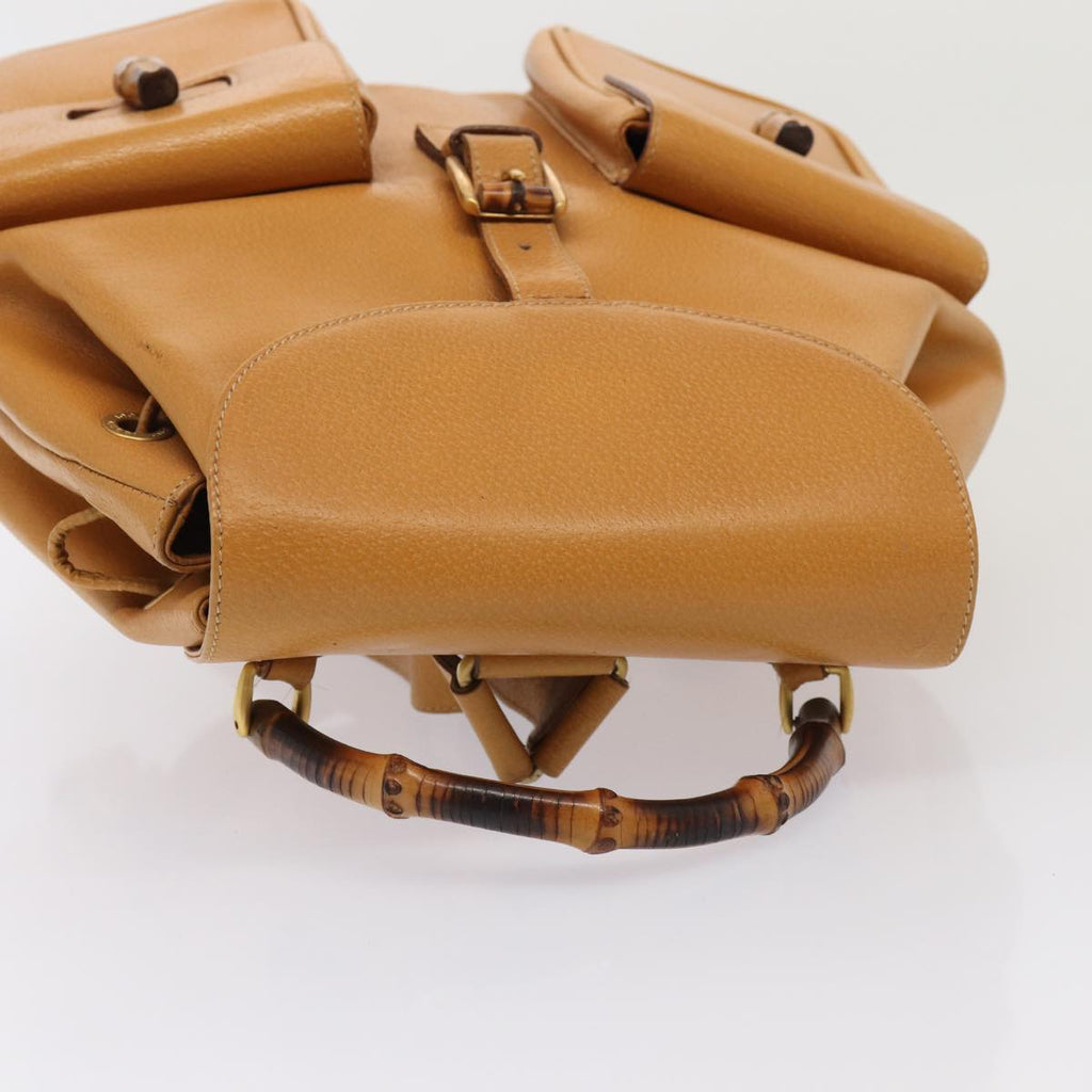 GUCCI Bamboo Backpack Leather Brown 003 2058 0016 ep5026