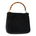 GUCCI Bamboo Hand Bag Suede Black 001 2058 1638 0 ep5053