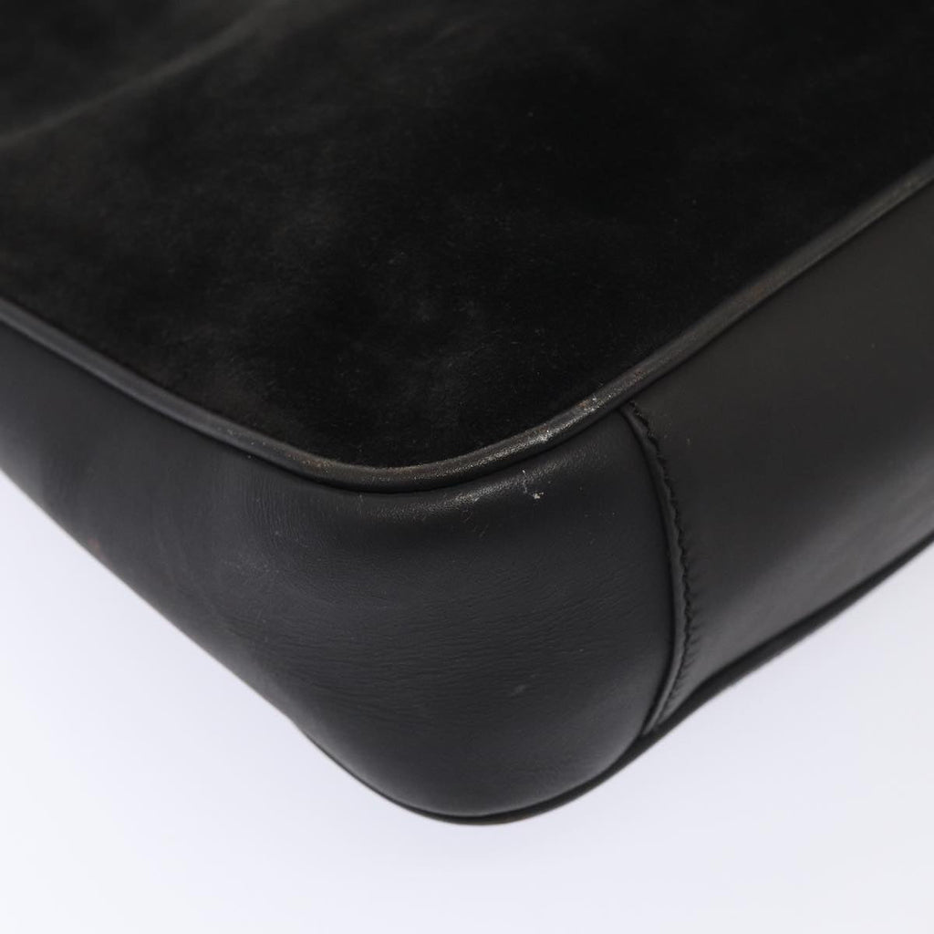 GUCCI Bamboo Hand Bag Suede Black 001 2058 1638 0 ep5053