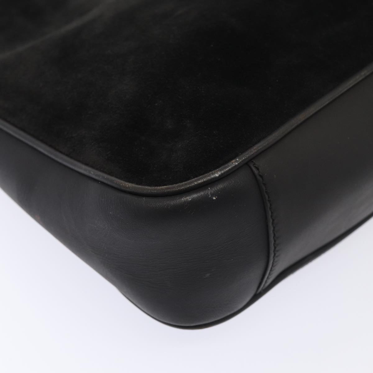 GUCCI Bamboo Hand Bag Suede Black 001 2058 1638 0 ep5053