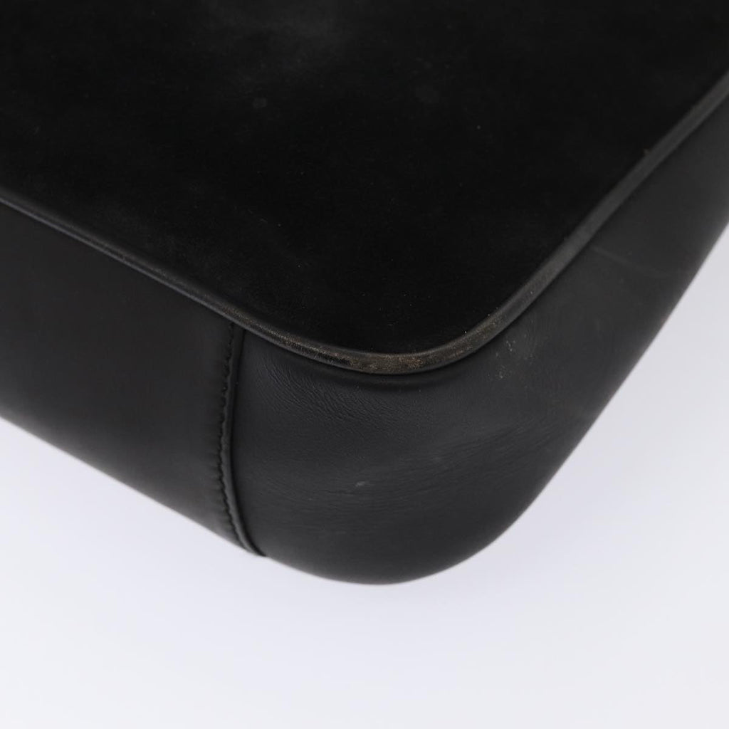 GUCCI Bamboo Hand Bag Suede Black 001 2058 1638 0 ep5053