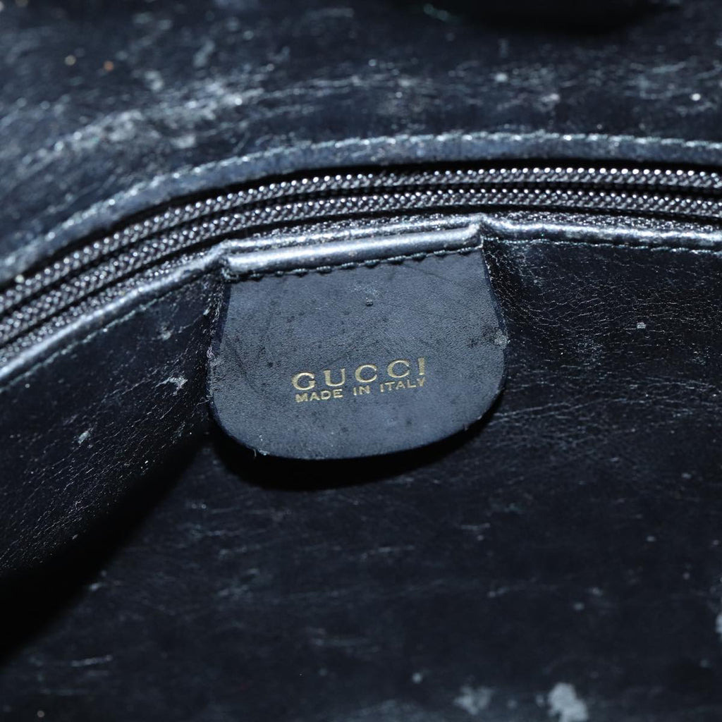GUCCI Bamboo Hand Bag Suede Black 001 2058 1638 0 ep5053