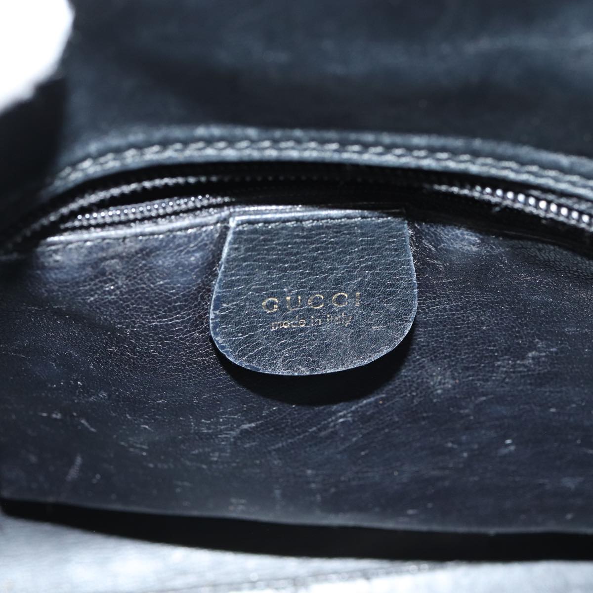 GUCCI Bamboo Hand Bag Leather Black 002 2058 0508 0 ep5055