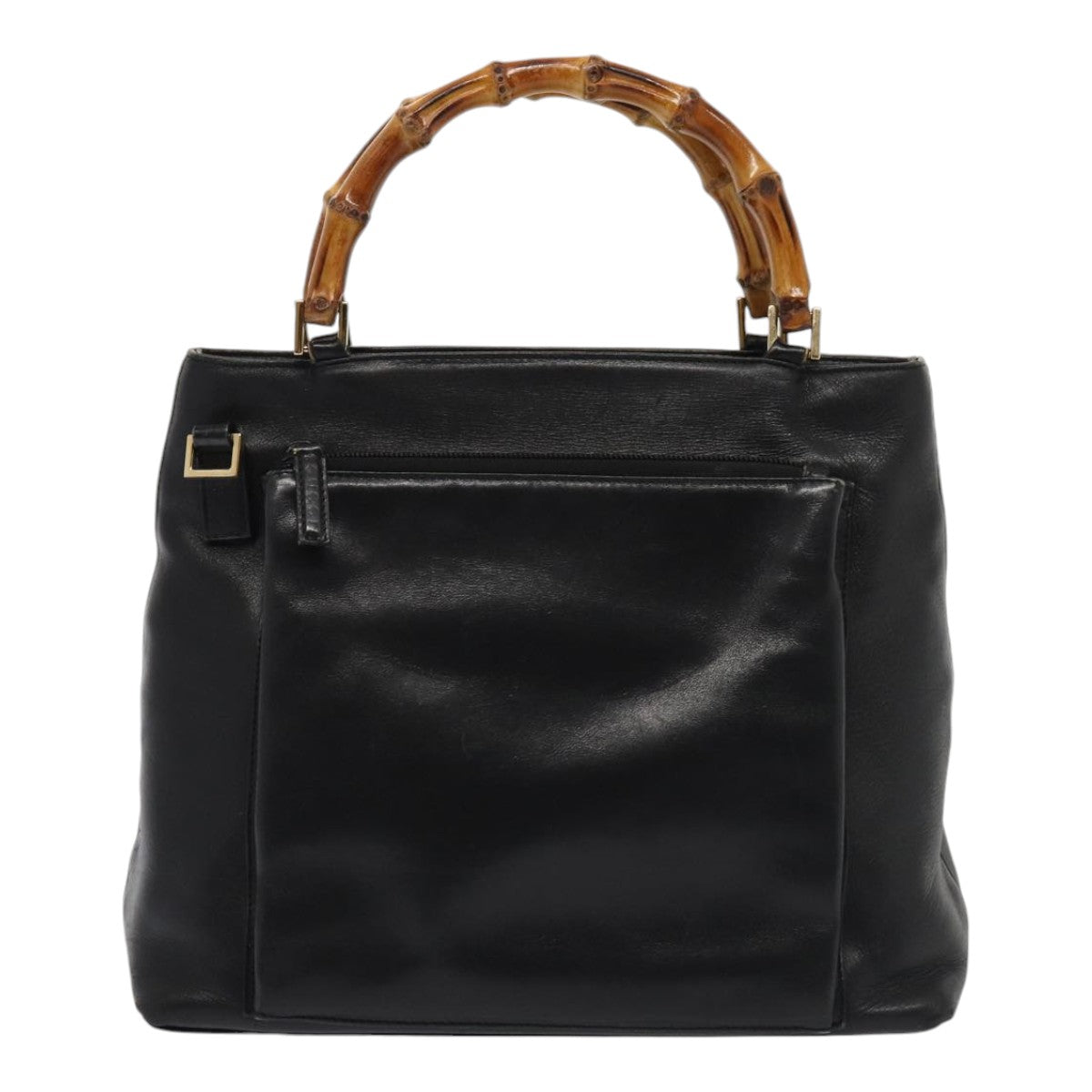 GUCCI Bamboo Hand Bag Leather Black 002 2058 0508 0 ep5055