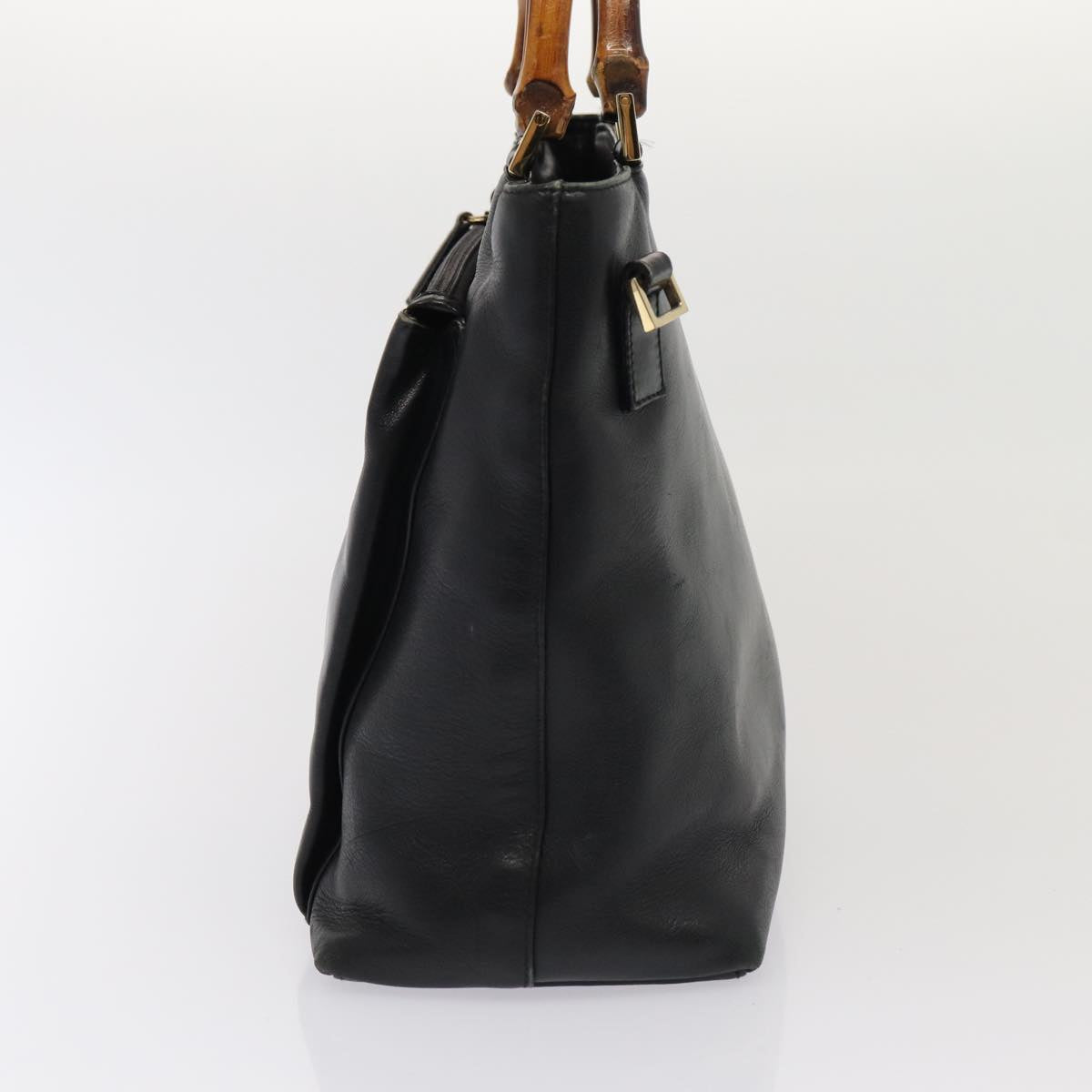 GUCCI Bamboo Hand Bag Leather Black 002 2058 0508 0 ep5055
