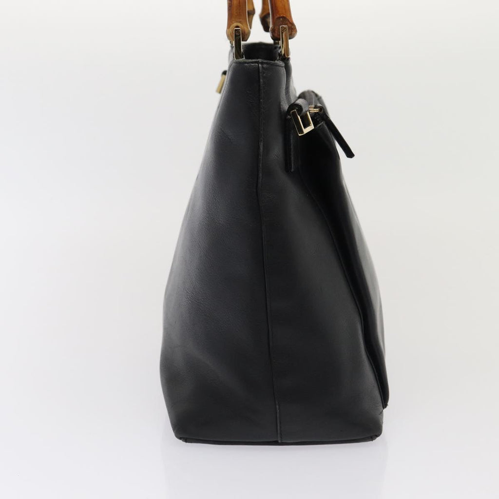 GUCCI Bamboo Hand Bag Leather Black 002 2058 0508 0 ep5055