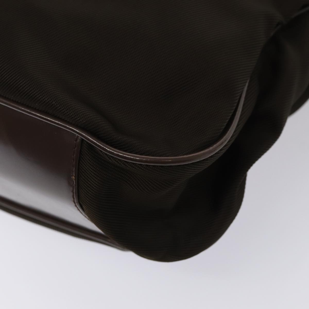 GUCCI Bamboo Shoulder Bag Nylon 2way Khaki 001 2113 1577 ep5058