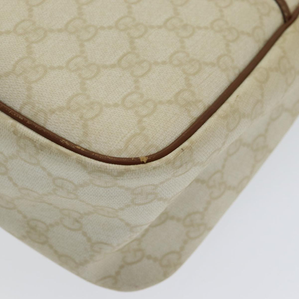 GUCCI GG Supreme Shoulder Bag PVC Leather White ep5061