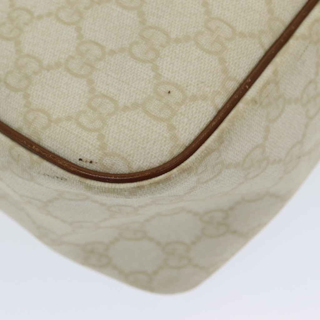 GUCCI GG Supreme Shoulder Bag PVC Leather White ep5061