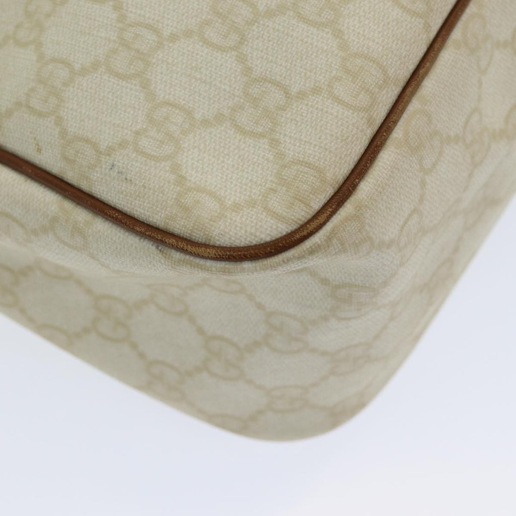 GUCCI GG Supreme Shoulder Bag PVC Leather White ep5061