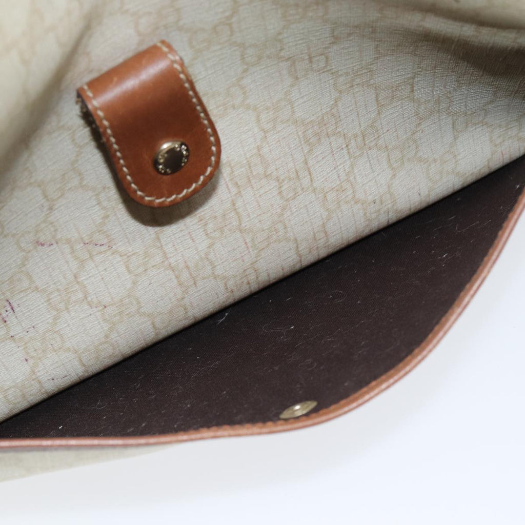GUCCI GG Supreme Shoulder Bag PVC Leather White ep5061