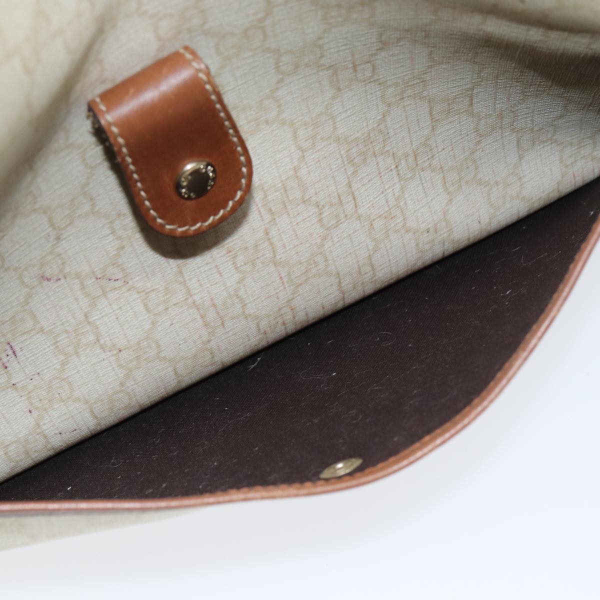 GUCCI GG Supreme Shoulder Bag PVC Leather White ep5061