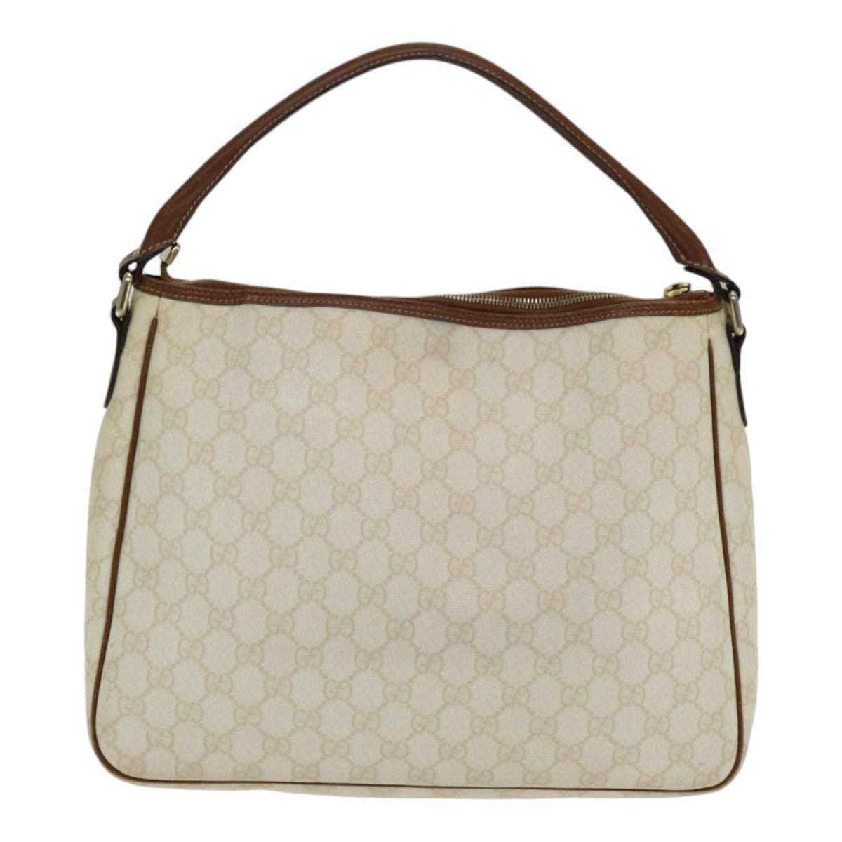 GUCCI GG Supreme Shoulder Bag PVC Leather White ep5061