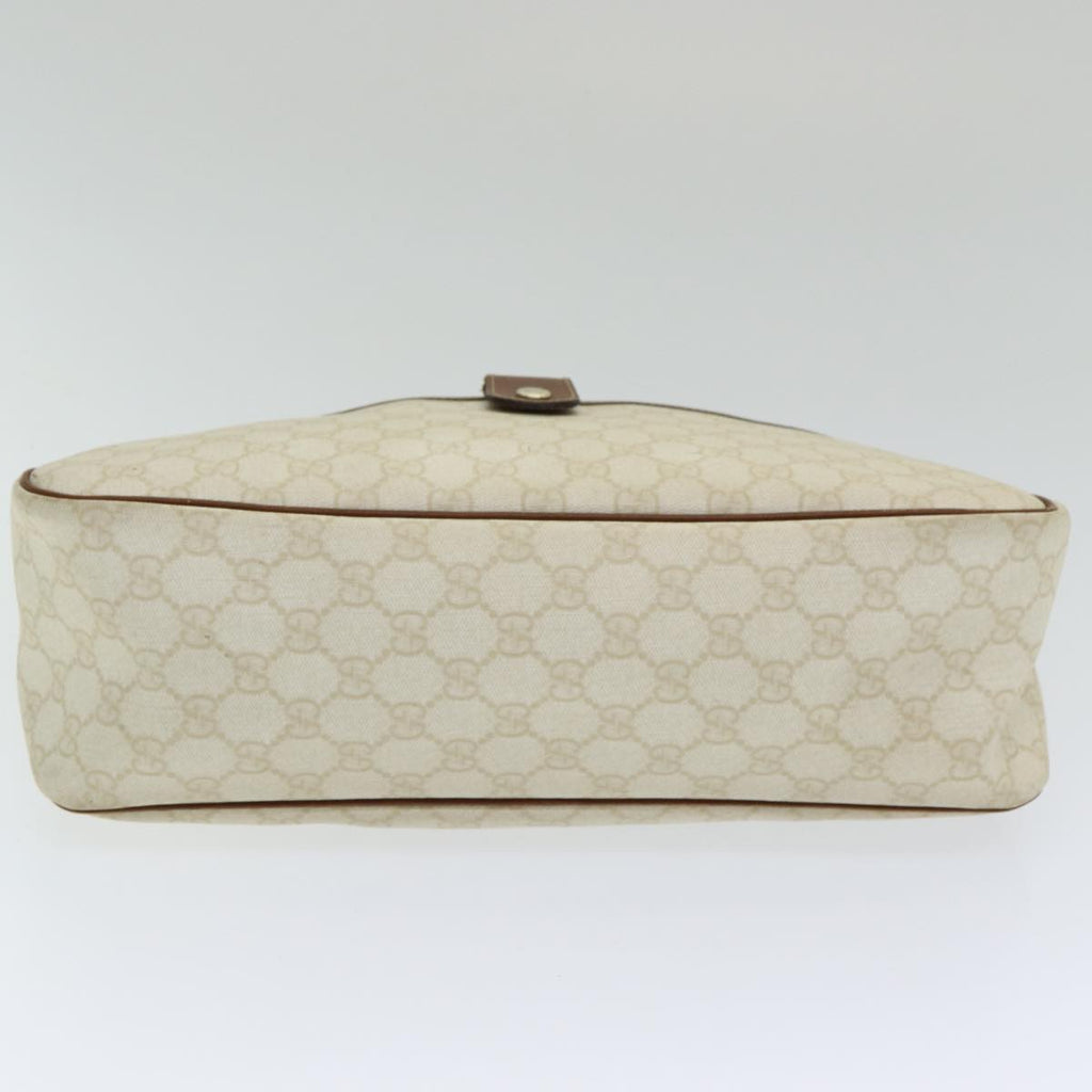 GUCCI GG Supreme Shoulder Bag PVC Leather White ep5061