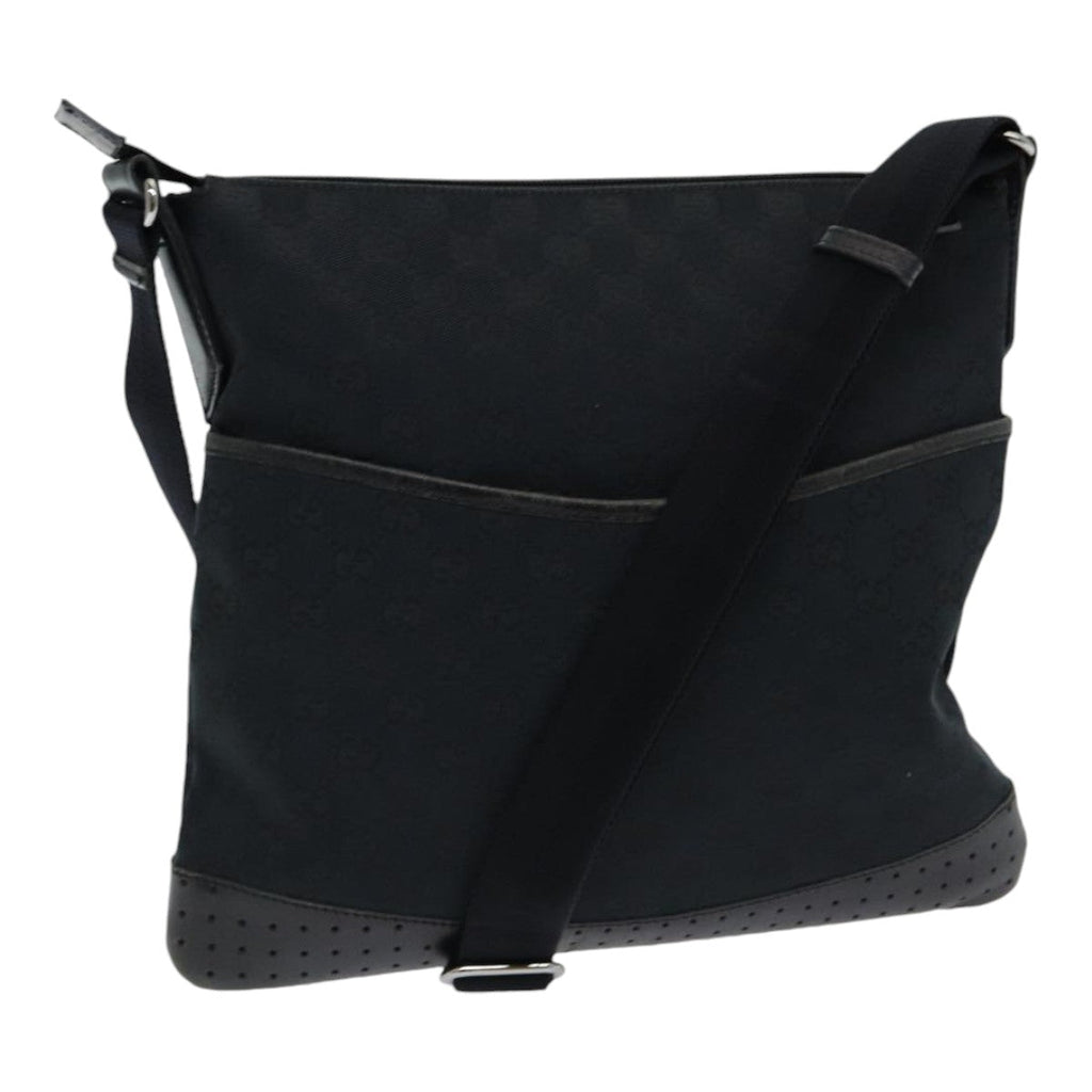 GUCCI GG Canvas Shoulder Bag Black 145857 ep5062