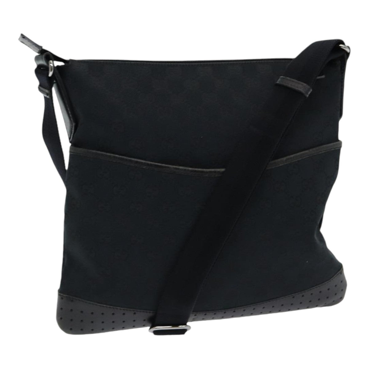 GUCCI GG Canvas Shoulder Bag Black 145857 ep5062
