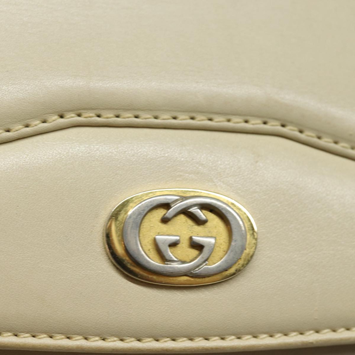 GUCCI Shoulder Bag Leather Cream 004 406 0105 ep5064
