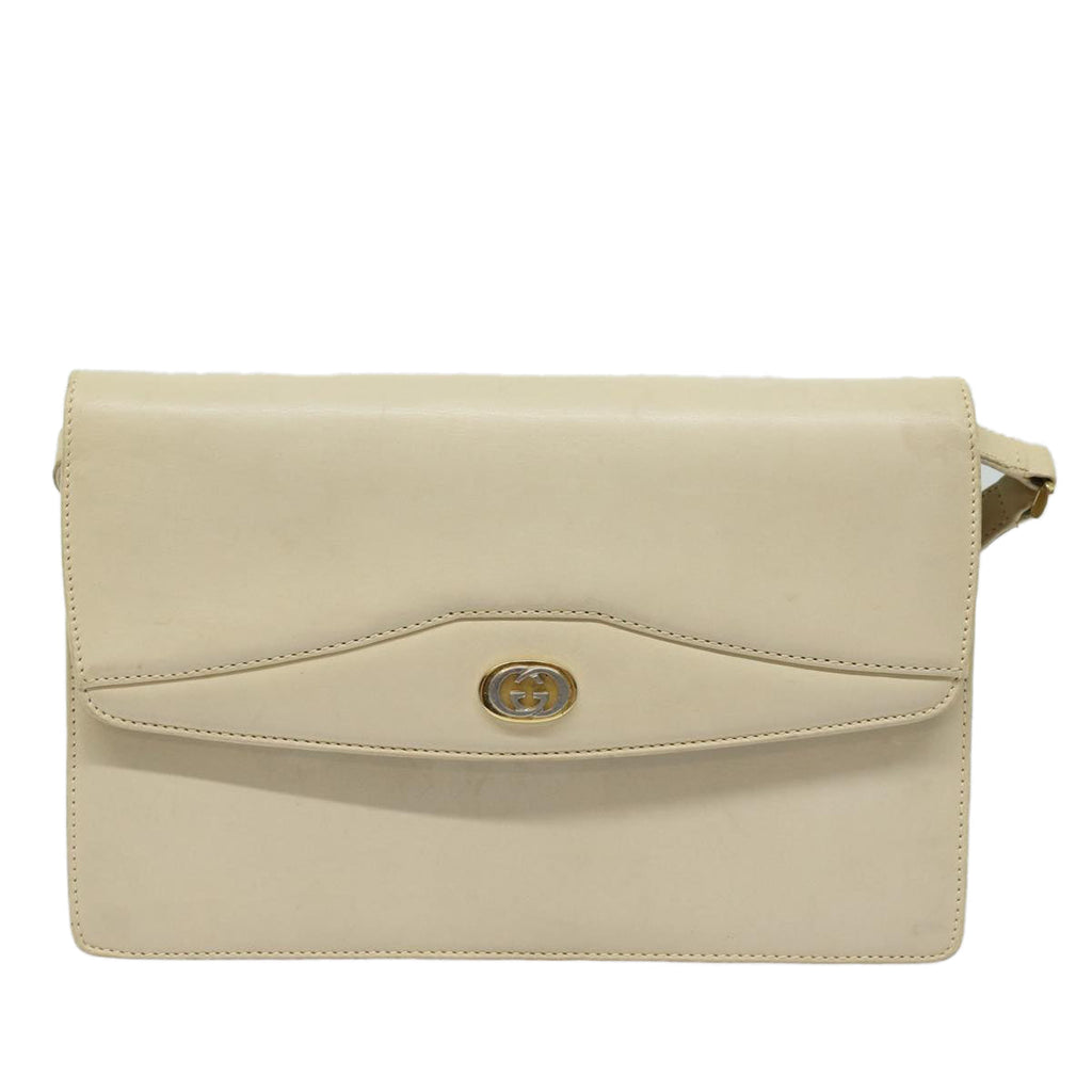GUCCI Shoulder Bag Leather Cream 004 406 0105 ep5064