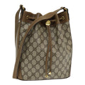 GUCCI GG Supreme Web Sherry Line Shoulder Bag PVC Beige 72 02 034 ep5067