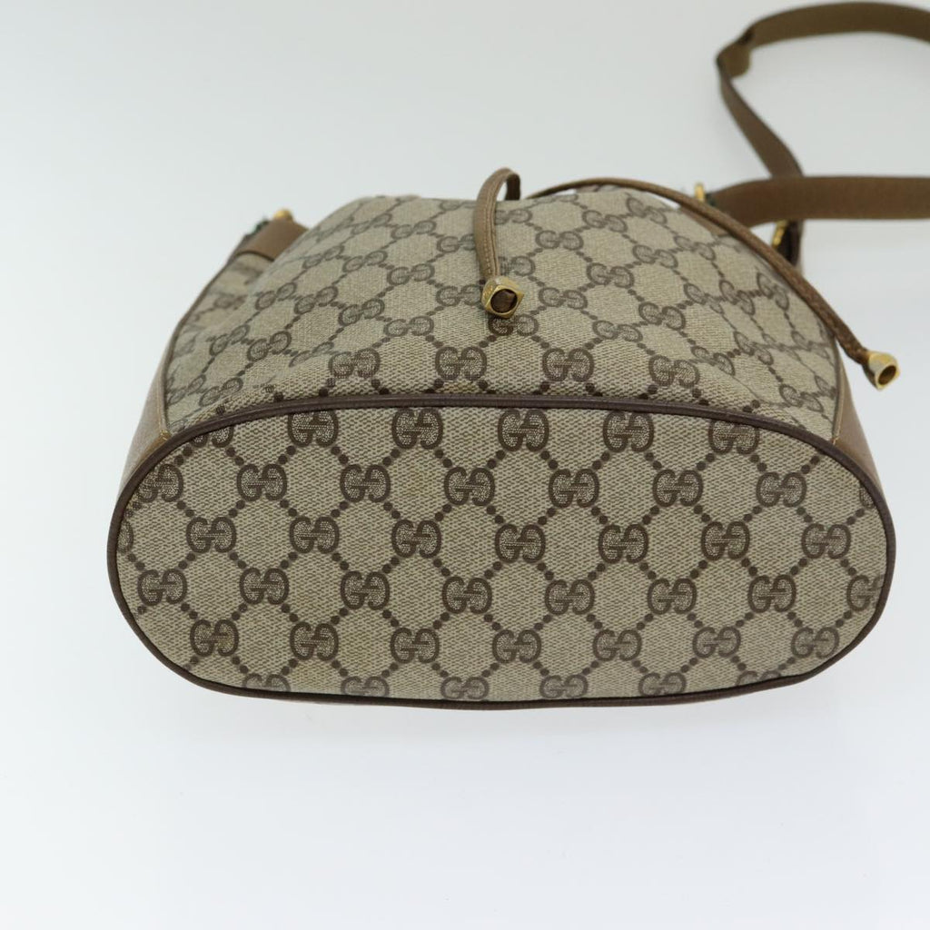 GUCCI GG Supreme Web Sherry Line Shoulder Bag PVC Beige 72 02 034 ep5067